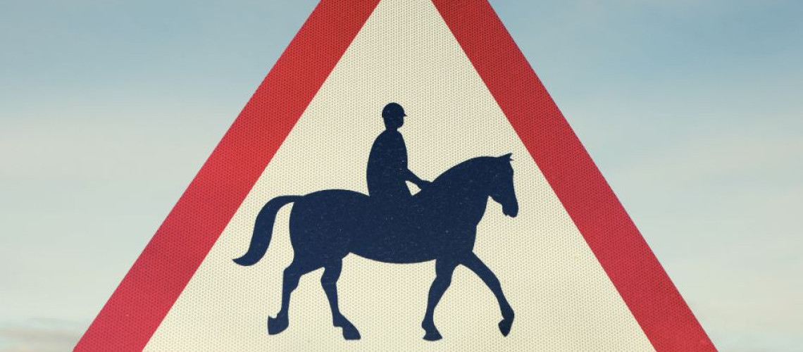 Cheval sur une route nationale Cheval sur une route nationale